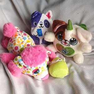 A set of stuffed animals